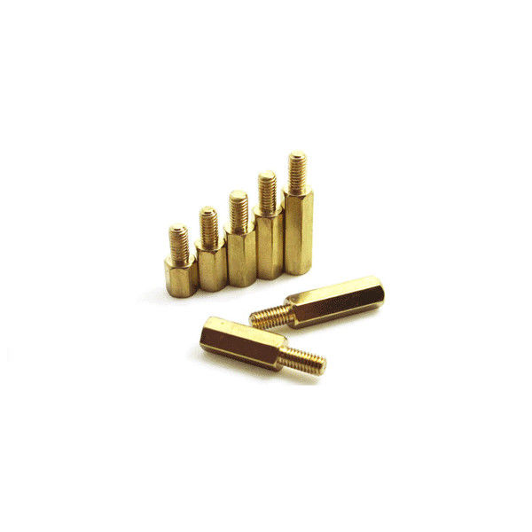 ISO9001 Brass CNC Turned Components Brass Spacers Electroplating